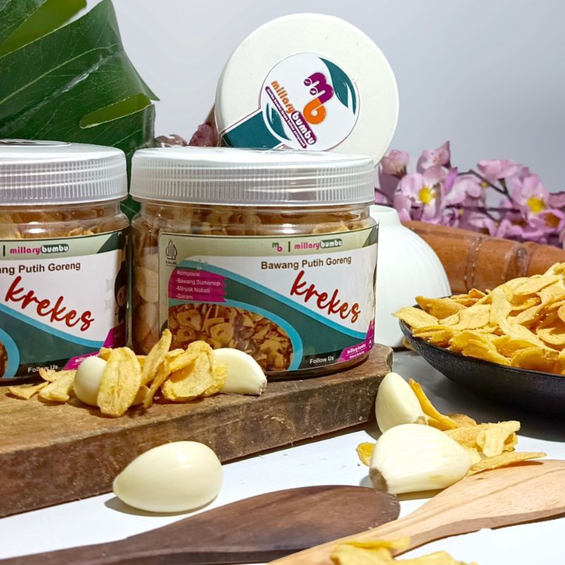 

Bawang Putih Goreng Premium Renyah 100g - Tanpa MSG, Tanpa Pengawet, Halal