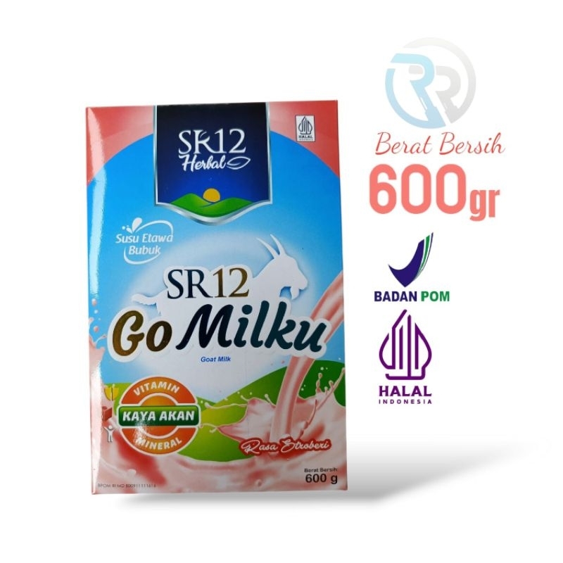 

Susu Gomilku SR12 Herbal Susu Kambing Etawa Asli isi 600gr Rasa Stroberi