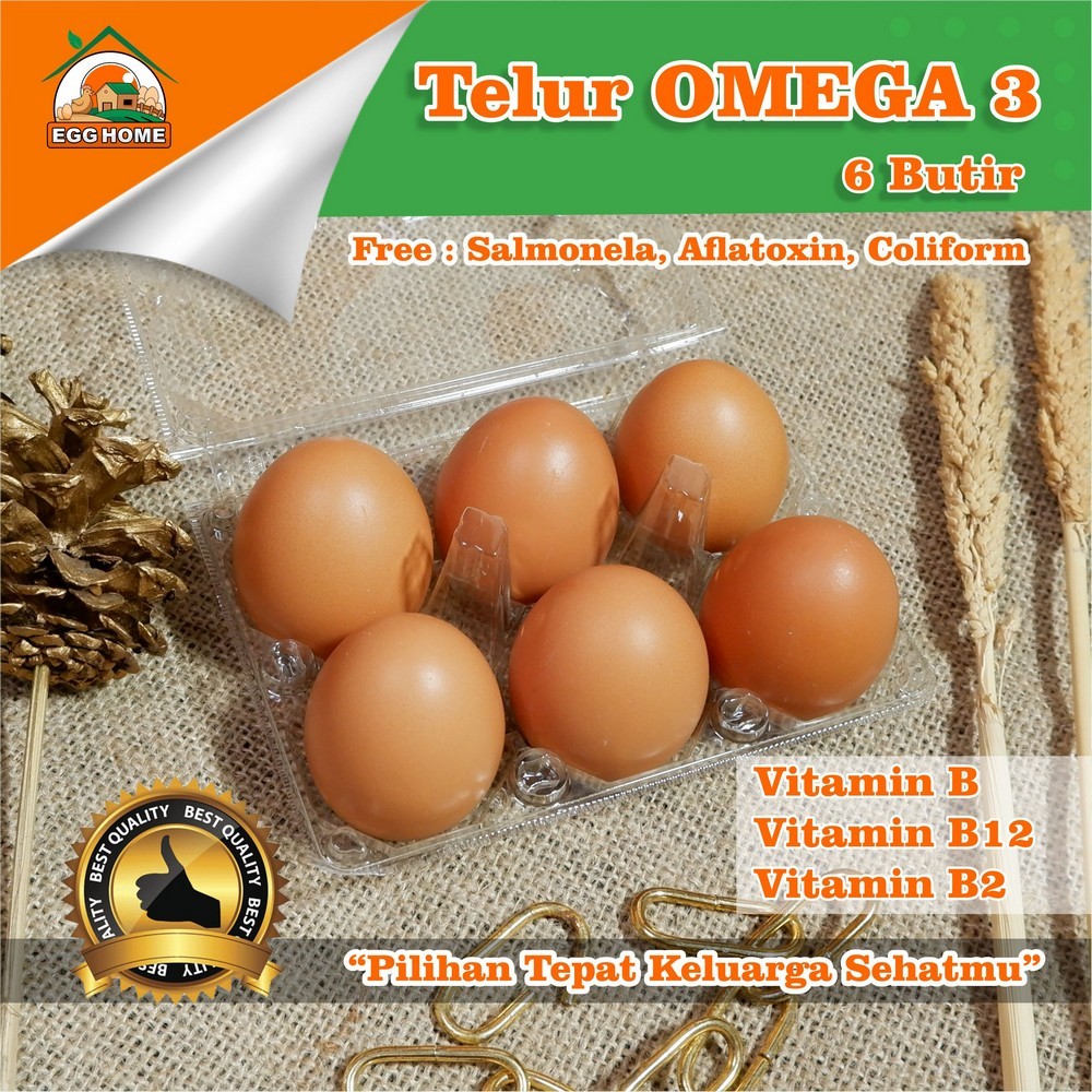 

Egghome Bandung Telur Ayam (Omega) Kemasan Isi 6 pcs