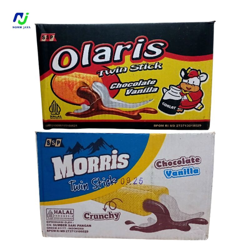 

Morris Olaris Snack Kartonan Isi 10 Renteng 100 Pcs@8g