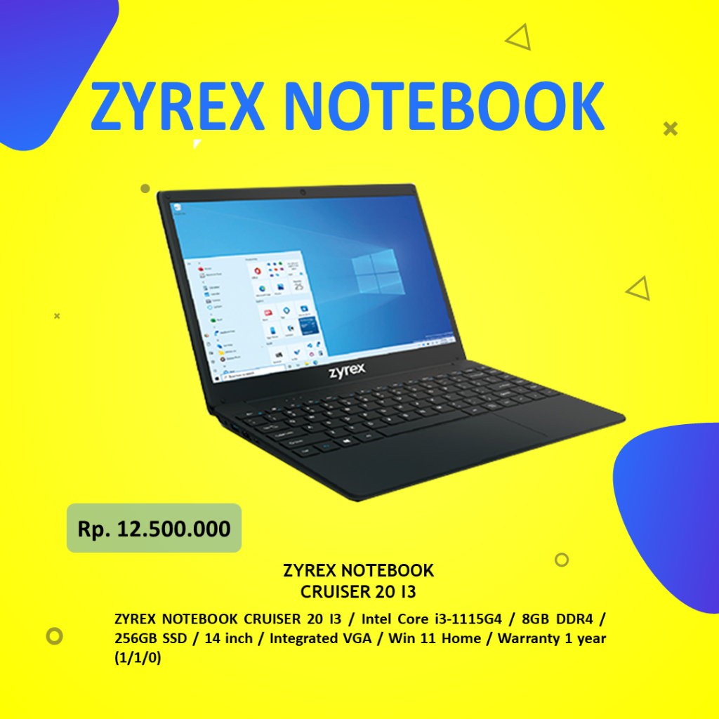 ZYREX NOTEBOOK CRUISER 20 i3