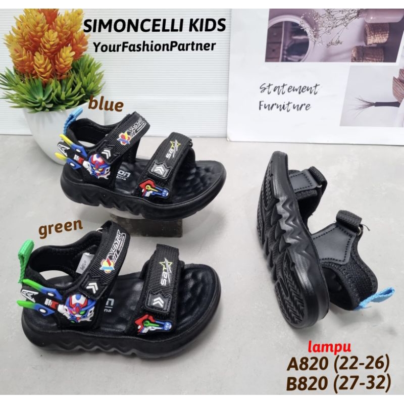 aneka ragam sendal anak laki2  berlampu ( berbahan bagus dan lentur,lem rapi dan kuat  )