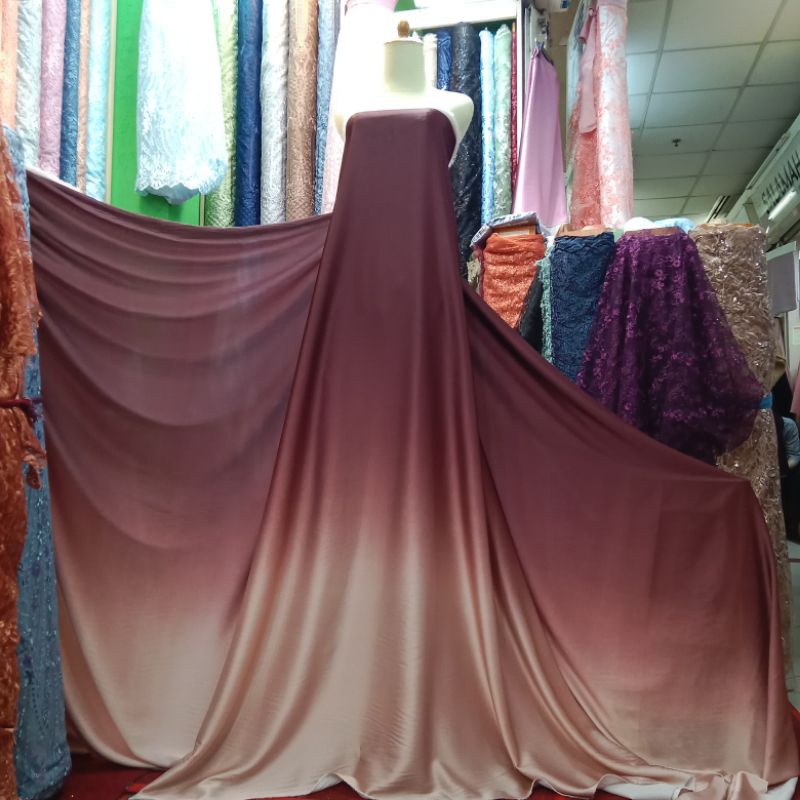 Bahan Kain Ombre Gradasi Motif/Armani Ombre Gradasi Terbaru