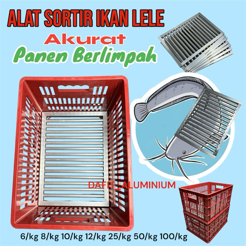 Alat Sortir Ikan Lele Aluminium Bak Sortir Ikan lele akurat