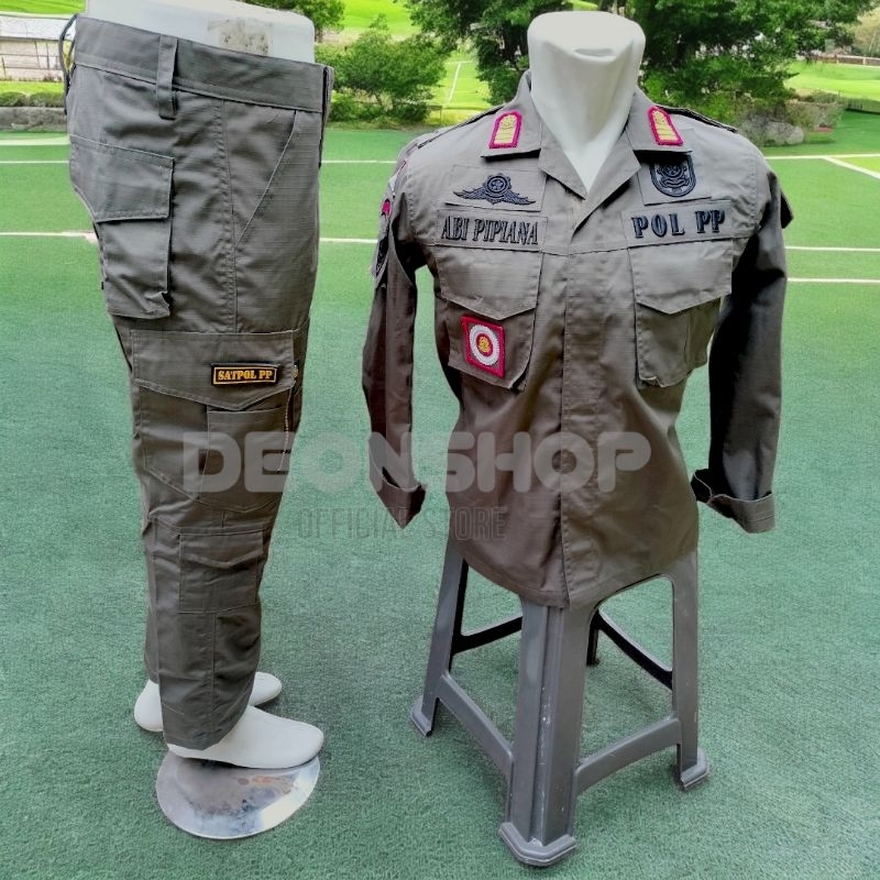 BAJU PDL POL PP MODEL NKRI LENGKAP LOGO