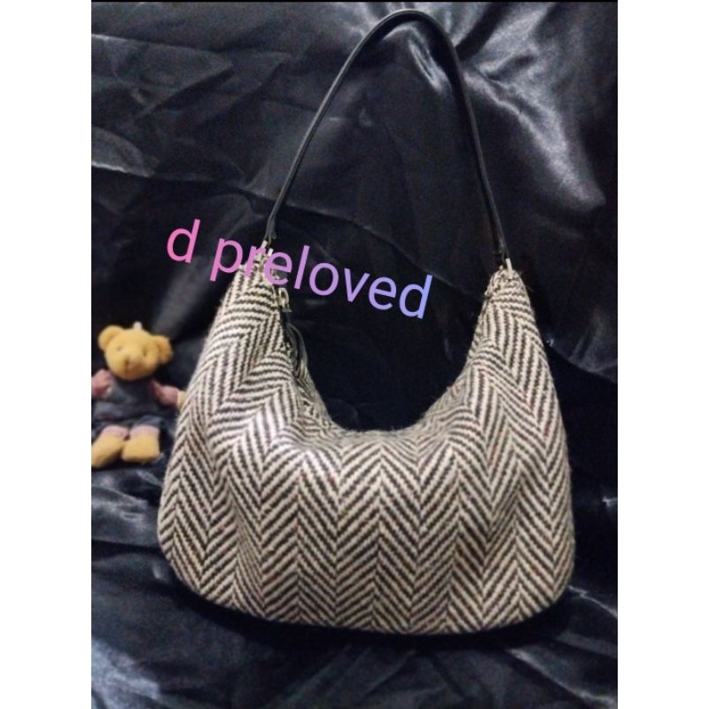 Kate spade tweed wool shoulder bag. Tas bahu Kate spade