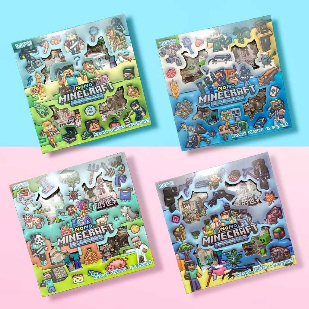 

Stiker / Sticker isi 100 Lembar Motif MineCraft Stiker MiniCraft Isi 100 Lembar Sticker Mine Craft