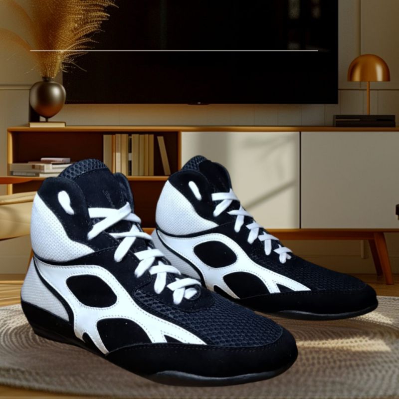 Sepatu Tinju Pria Boxing Shoes Sport Olahraga Casual Sepatu Gulat Gym Fitness Keren Anti Slip Ringan