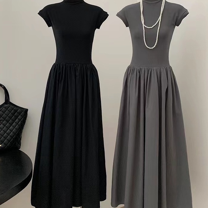 Ekstra Long dress jumbo dress kasual wanita dres bali kekan dress hitam tanpa lengan midi dress Turt