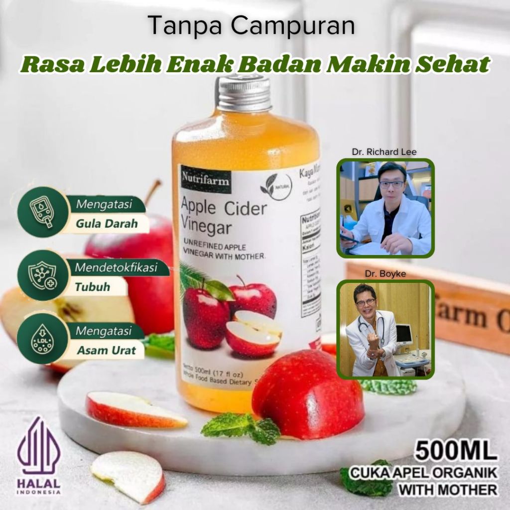 

Cuka Sari Apel Vinegar Asli Original Fresh Murni Segar Natureganic Organik Untuk Kesehatan Diet