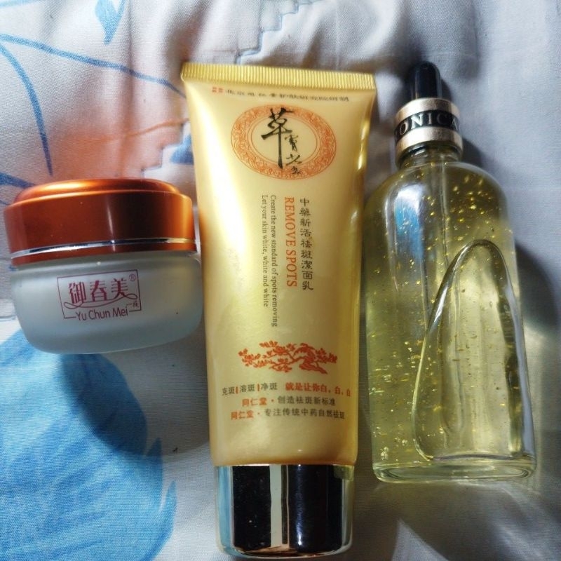 yu chun mei gold ganoderma krim malam.cleanser gold.serum gold 100ml herbal ori