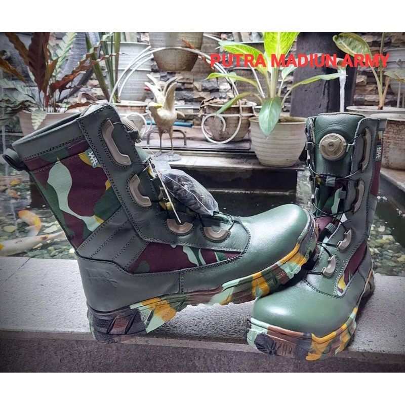 Sepatu PDL Tali Putar WR Tactical / Sepatu Tali Putar BRIMOB