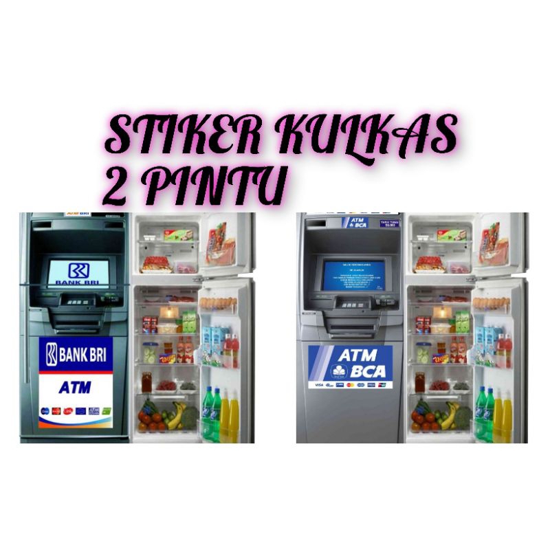 STIKER KULKAS 2 PINTU MOTIF ATM