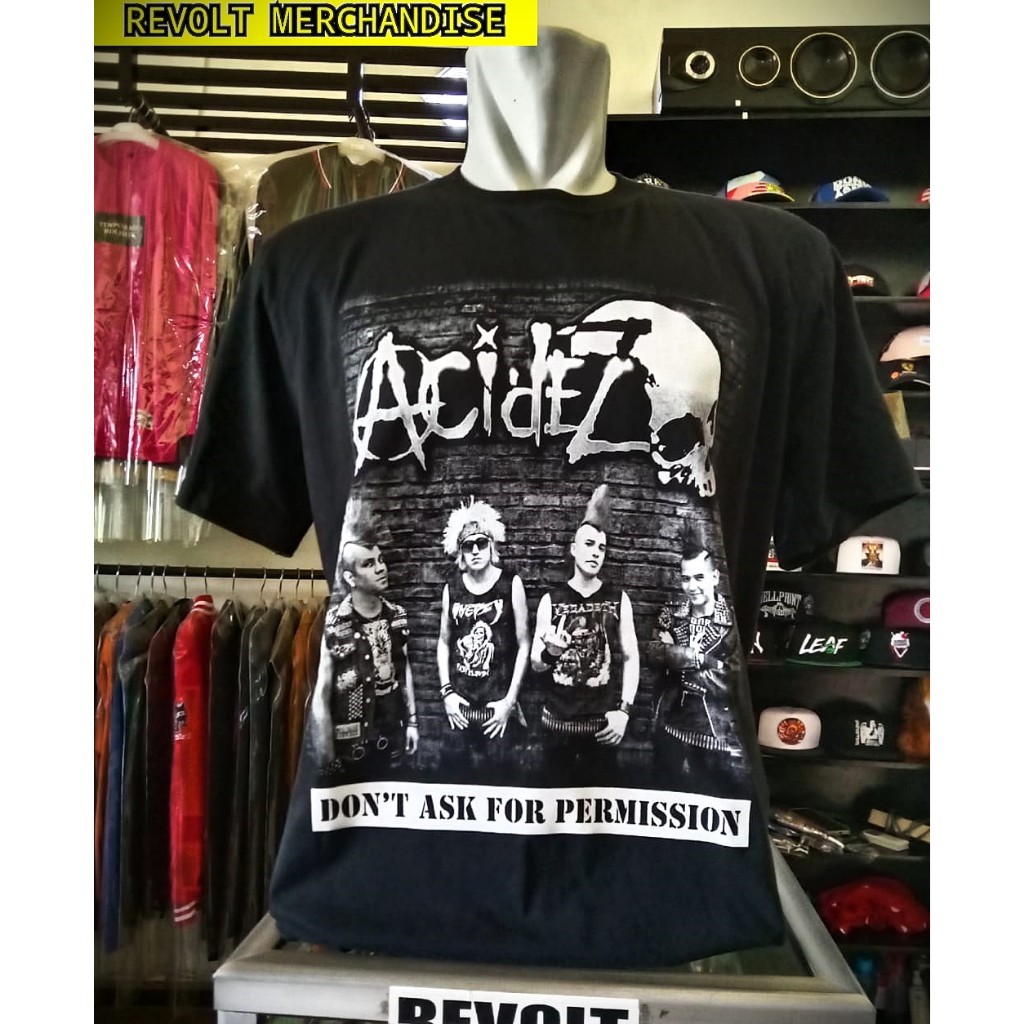 T-shirt ACIDEZ (personil), kaos band acidez, kaos band luar, kaos punk, acidez punk