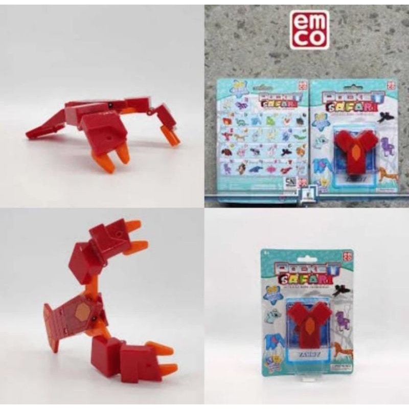 EMCO POCKET SAFARI HURUF Y YABBY UDANG KARANG LOBSTER  MORPH ANIMALS HURUF ALPHABET ORIGINAL BINATAN