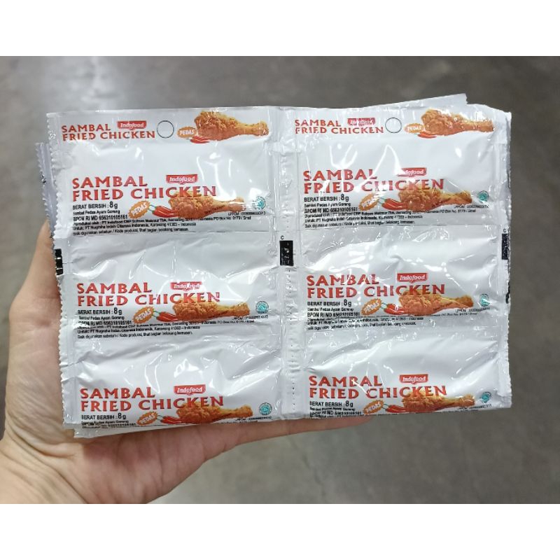 

Indofood sambal fried chicken 24 sachet x 8gr - saus cabe cabai - Cocolan