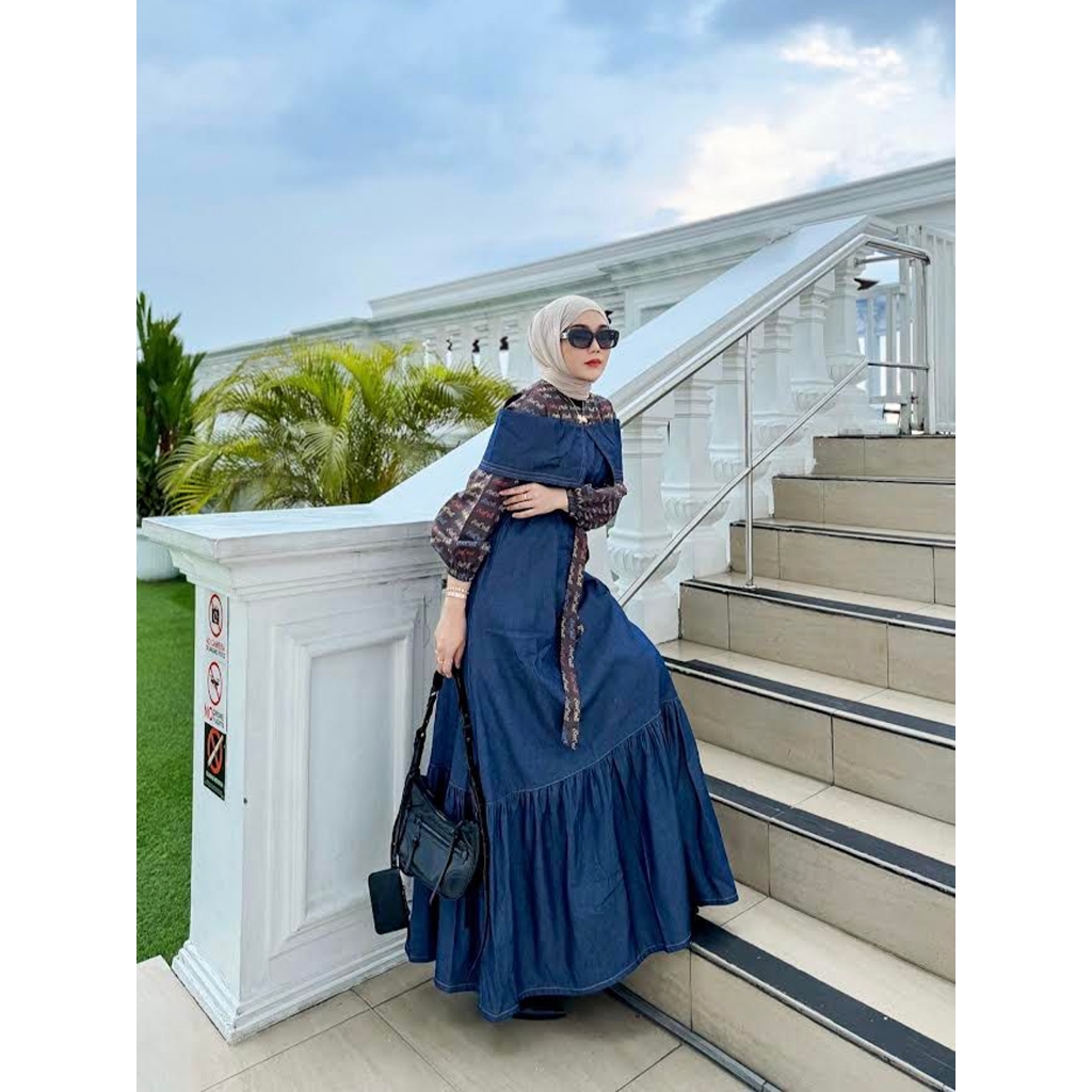 [UFA fashion] SACOLL Sabrina Dress denim high quality