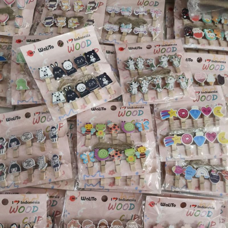 Penjepit Kayu Motif Penjepit Polaroid