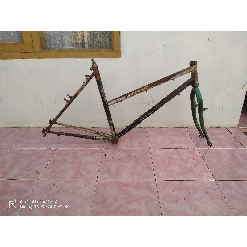 Frame Fork Sepeda MTB 26 FEDERAL Lady Size 19 nomor seri 112034178 DO semi verti anting tebal pivot 