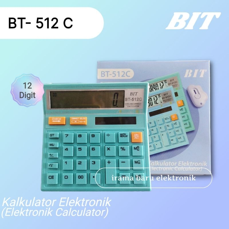 

Kalkulator BIT -512C 12 Digit Tosca