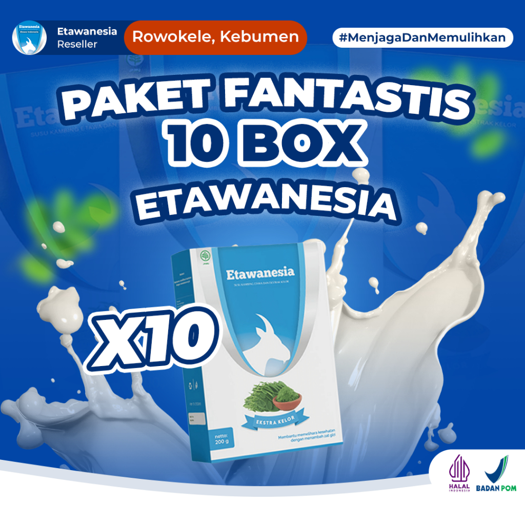 

SUSU ETAWANESIA ETAWA BIRU Susu Kambing Etawa 5 X Lebih Efektif Dari Yang Sejenis + Ekstrak Moringa