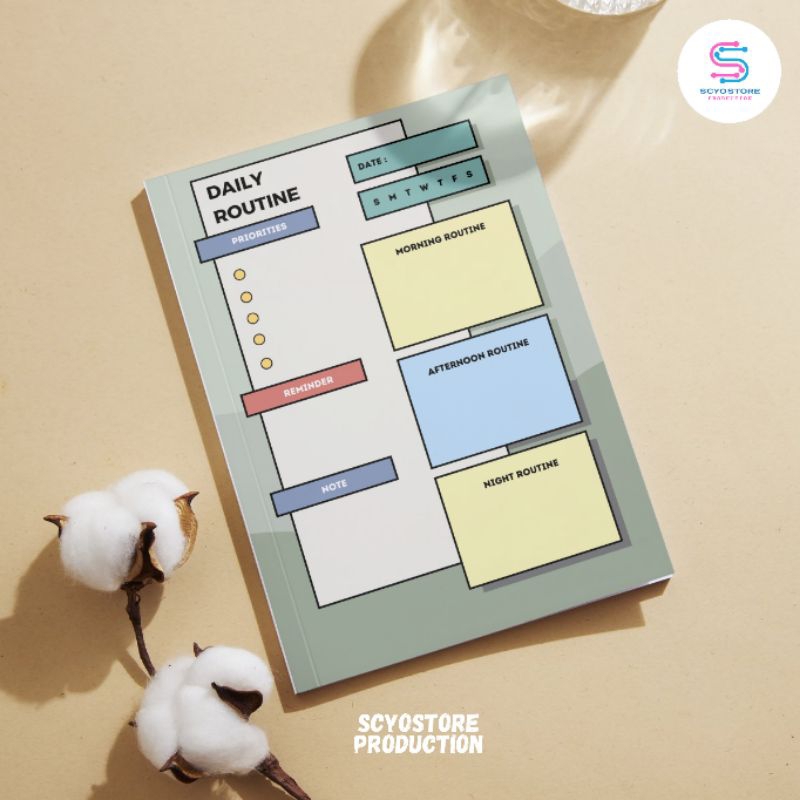 

Buku Agenda Harian A6 Day Routine Daily Planner 30 Lembar