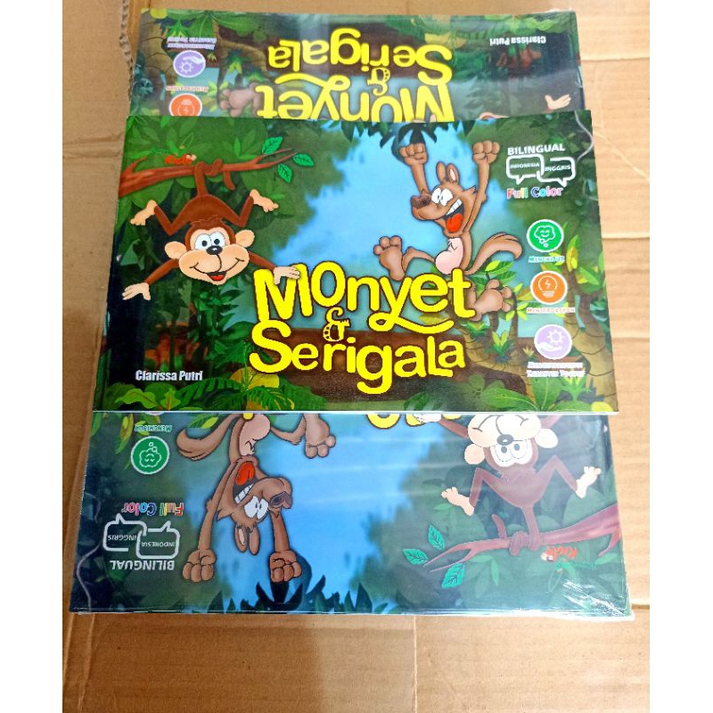 ( PROMO BUKU MURAH ORIGINAL ) BUKU CERITA ANAK / MONYET DAN SERIGALA / BEST SELLER / BERWARNA / DONG