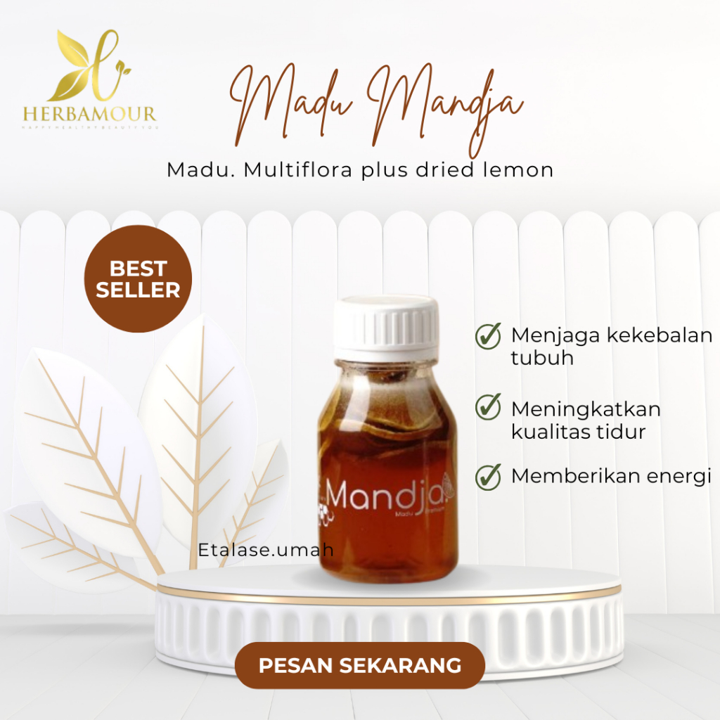 

MADU MANDJA HERBALOV MADU MULTIFLORA ADA IRISAN LEMON DIDALAM KEMASAN