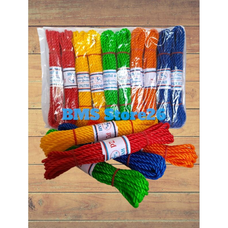 

Tali Tambang 5mm - Tali Tambang Plastik - 1 Pack Isi 10 Pcs