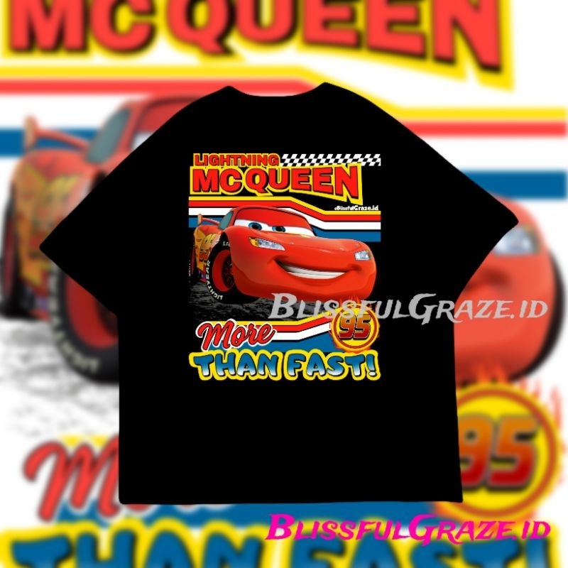 BLISSFULGRAZE.ID || T-shirt McQueen || Kaos McQueen || Kaos Couple McQueen Sally
