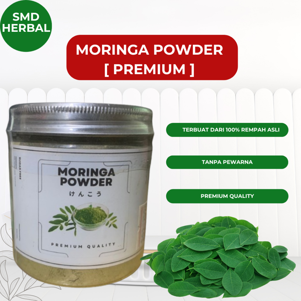 

Daun Kelor Bubuk Premium | Superfood | Moringa Leaf Powder Premium Quality [ 100 Gr] Super Halus