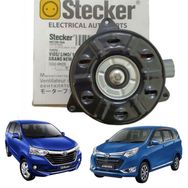 Motor Fan Radiator Toyota Grand Avanza Daihatsu Great Xenia Veloz 2016-2021 Calya Sigra Stecker