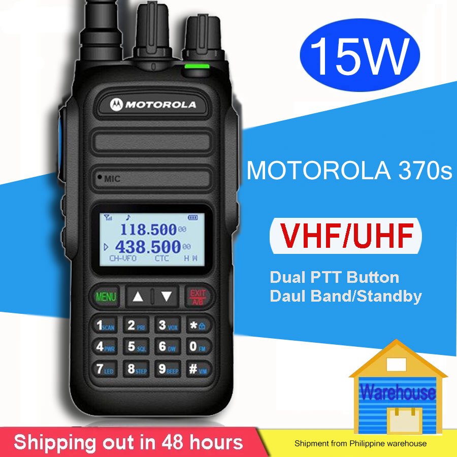 HT Motorola 370S Walkie Talkie HighPower UV Radio Walkie talkie jarak jauhWalkie talkie anak Radio