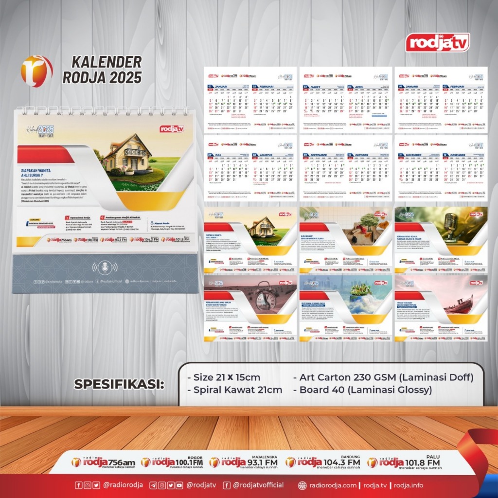 

KALENDER MEJA RODJA MASEHI PLUS HIJRIYAH 2025 M ( 1446 - 1447H)