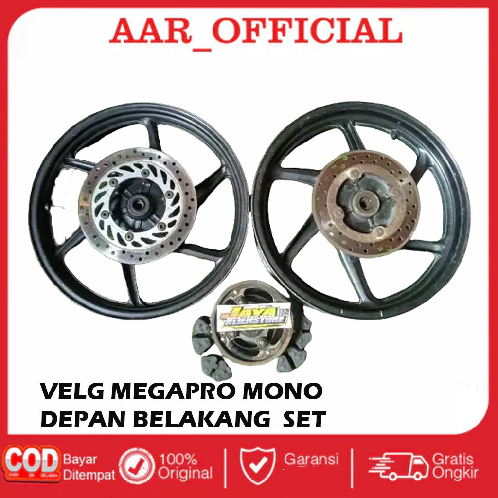 Velg Motor Megapro Monoshock Set Depan Belakang Original