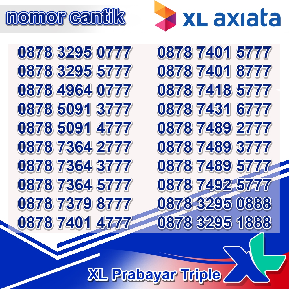 Kartu Perdana Nomor Cantik XL Triple
