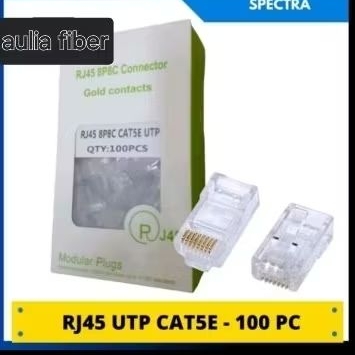 konektor rj45 FTP cat 5e cat 6 spectra | connector rj45 stp cat5e cat6 spectra