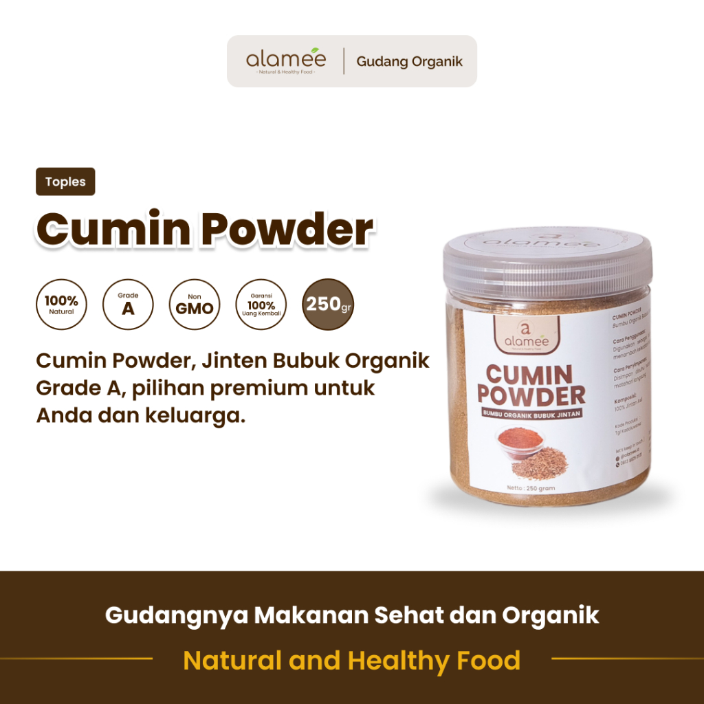 

alamee bumbu organik jintan toples 100 persen organik bumbu berkualitas yang dari petani lokal alami