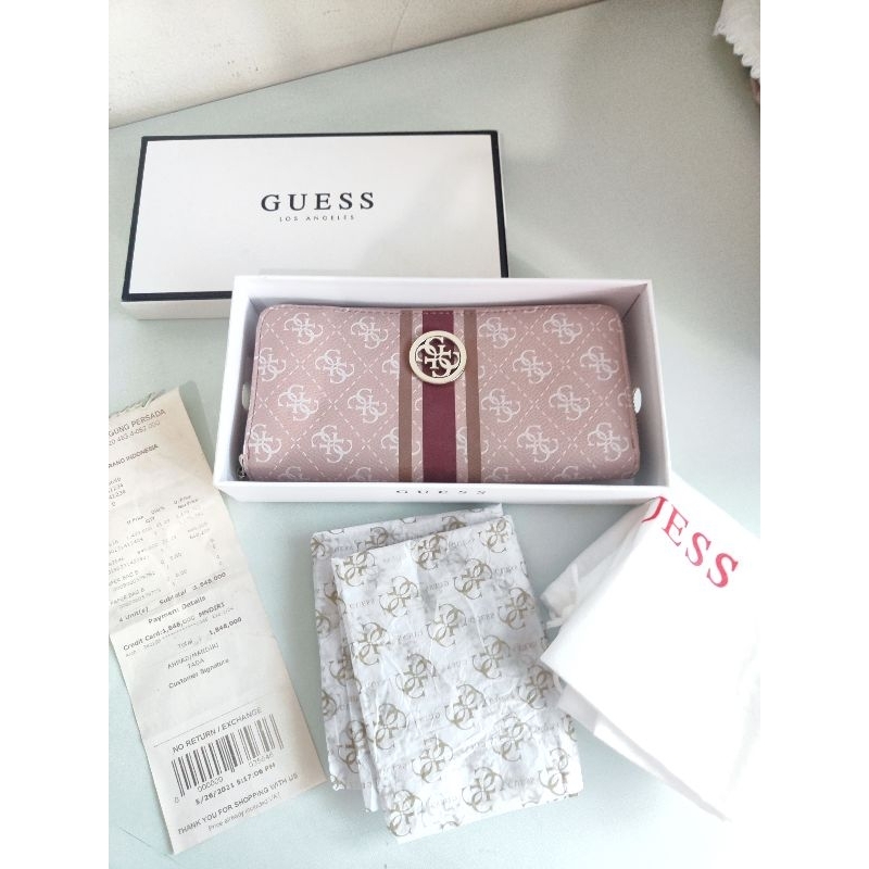 PRELOVED Dompet Wanita Guess ORIGINAL Pink