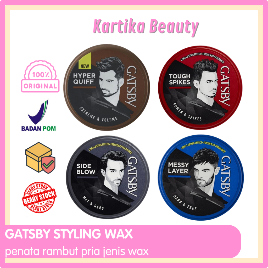 GATSBY STYLING WAX | MINYAK RAMBUT PRIA BERBAHAN DASAR WAX | HAIR STYLING PENATA GAYA RAMBUT