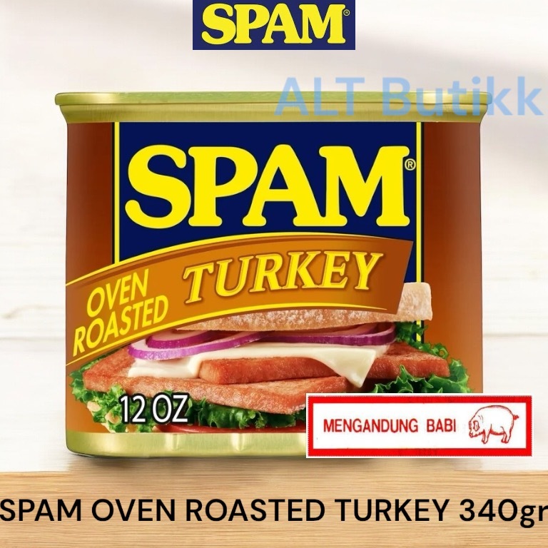 

SPAM OVEN ROASTED TURKEY 340 GR | PORK LUNCHEON MEAT HAM | PRODUCT OF USA