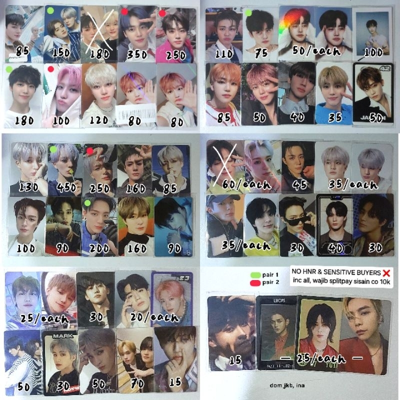 PC OFFICIAL JENO JAEMIN POB LD PHOTOCARD POLA SG24 OFFICIAL MD BIRTHDAY CARD CANDY GLIMO AYYO CASHBE