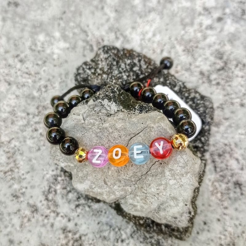 Gelang nama inisial emas asli