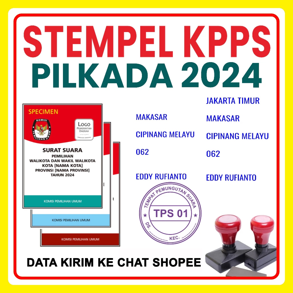 

Stempel KPPS PILKADA 2024 / Cetak Stempel TPS Tanda Tangan / Custom Stempel KPU / Stampel Pemiilu