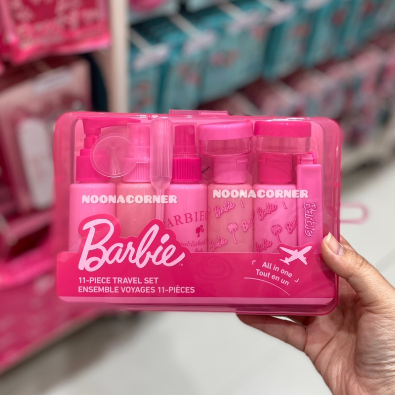 Miniso x Barbie ‼️ Travel Bottle Set / Botol Travel 11 pcs Barbie Pink Collections
