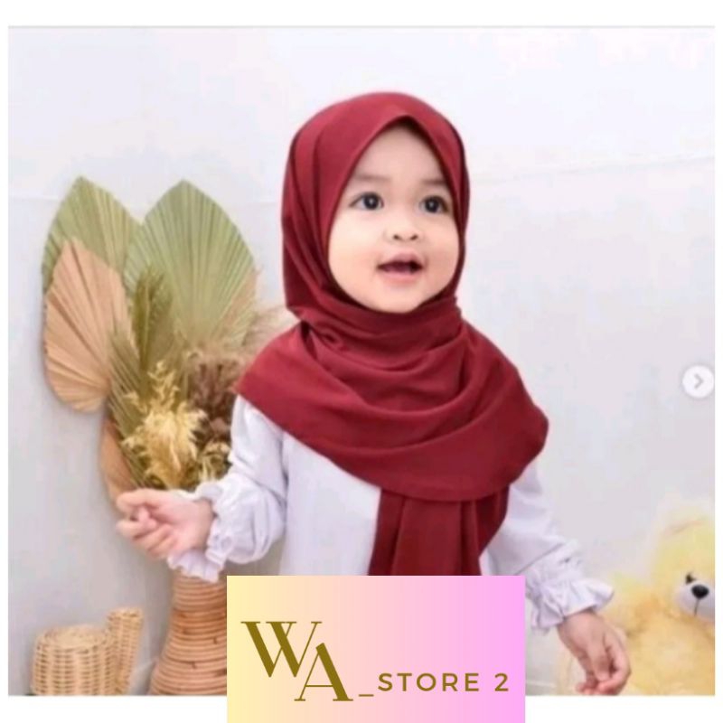 PHASMINA BAYI INSTAN 0 6 bulan 1 2 tahun/ KERUDUNG BAYI ANAK PASMINA ISTAN TERBARU