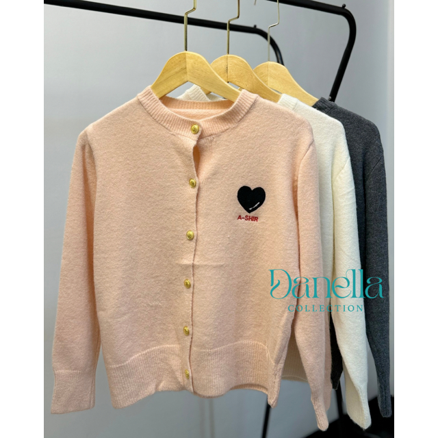 Sweater Bordir Love | Atasan Wanita - Sweater - Cardigan