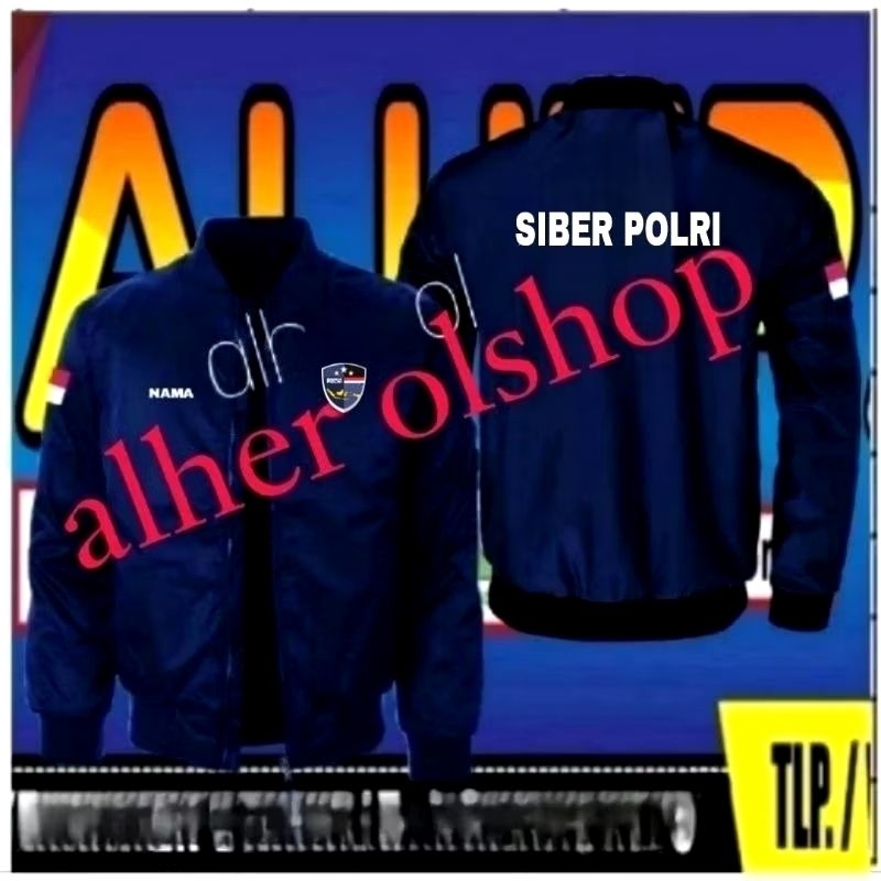 Jaket bordir siber POLRI jaket siber POLRI jaket bomber SIBER POLRI jaket kerja siber POLRI jaket se