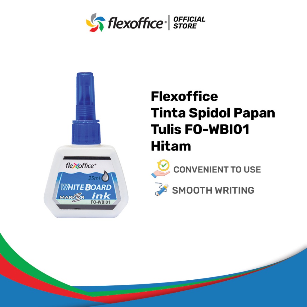 

FlexOffice Tinta Spidol Papan Tulis FO-WBI01 Hitam 12 Pcs/Set