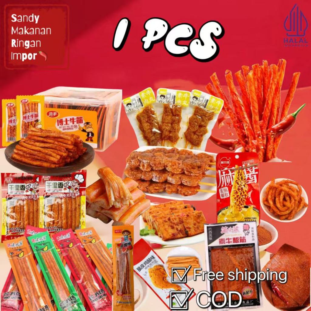 

【HALAL】【Hadiah Gratis】【LAZIBANG】+【WEIZHILEI】+【JINGFENG】 Sampel gratis untuk grosir26g dingin yang menyegarkan Mie cabai vegetarian Camilan Netflix Camilan pedas halal yang terjangkau